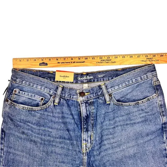 Goodfellow & Co Jeans Mens 40x32 Straight Recto Blue Denim Casual - Picture 6 of 10